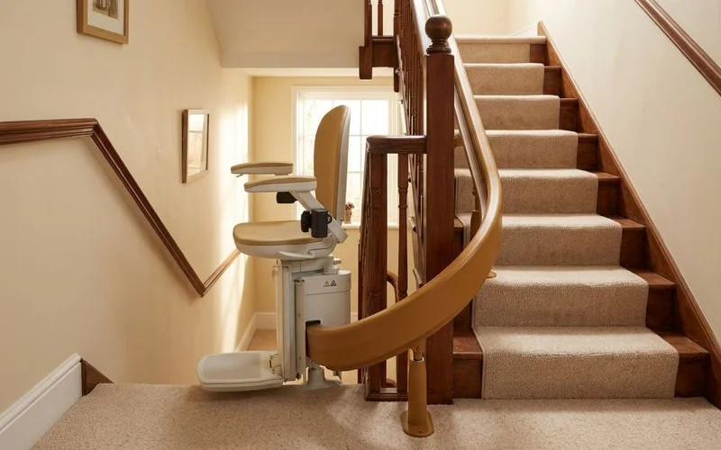 Curved Stairlifts installation example 1